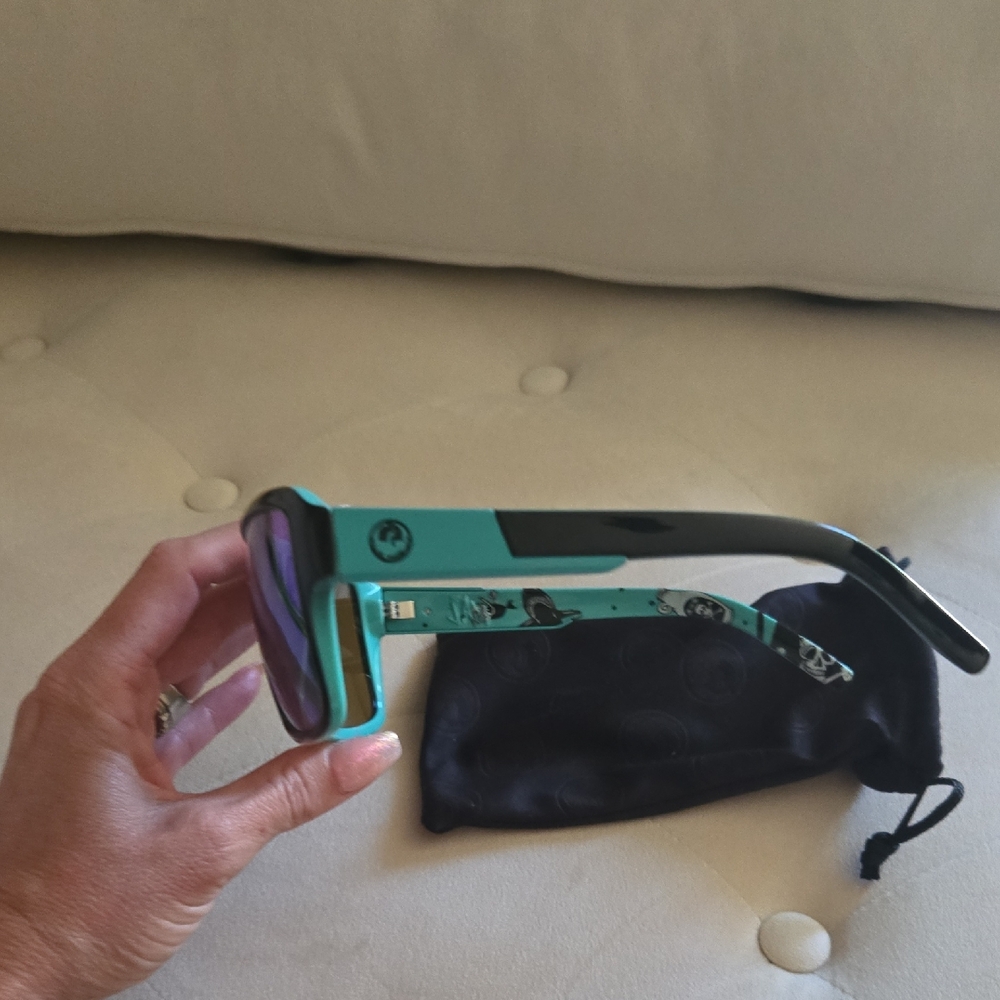 Dragon Teal and Black Sunglasses